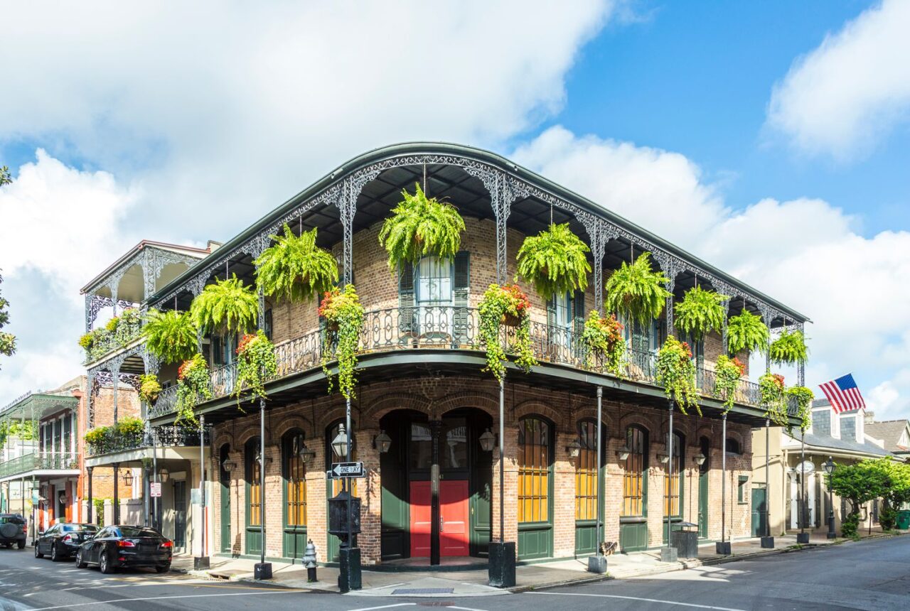 Un balcone del French Quarter a New Orleans