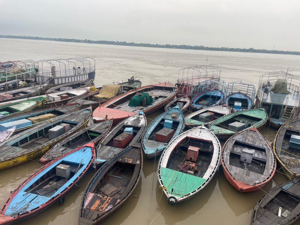 Le barche sul Gange, a Varanasi